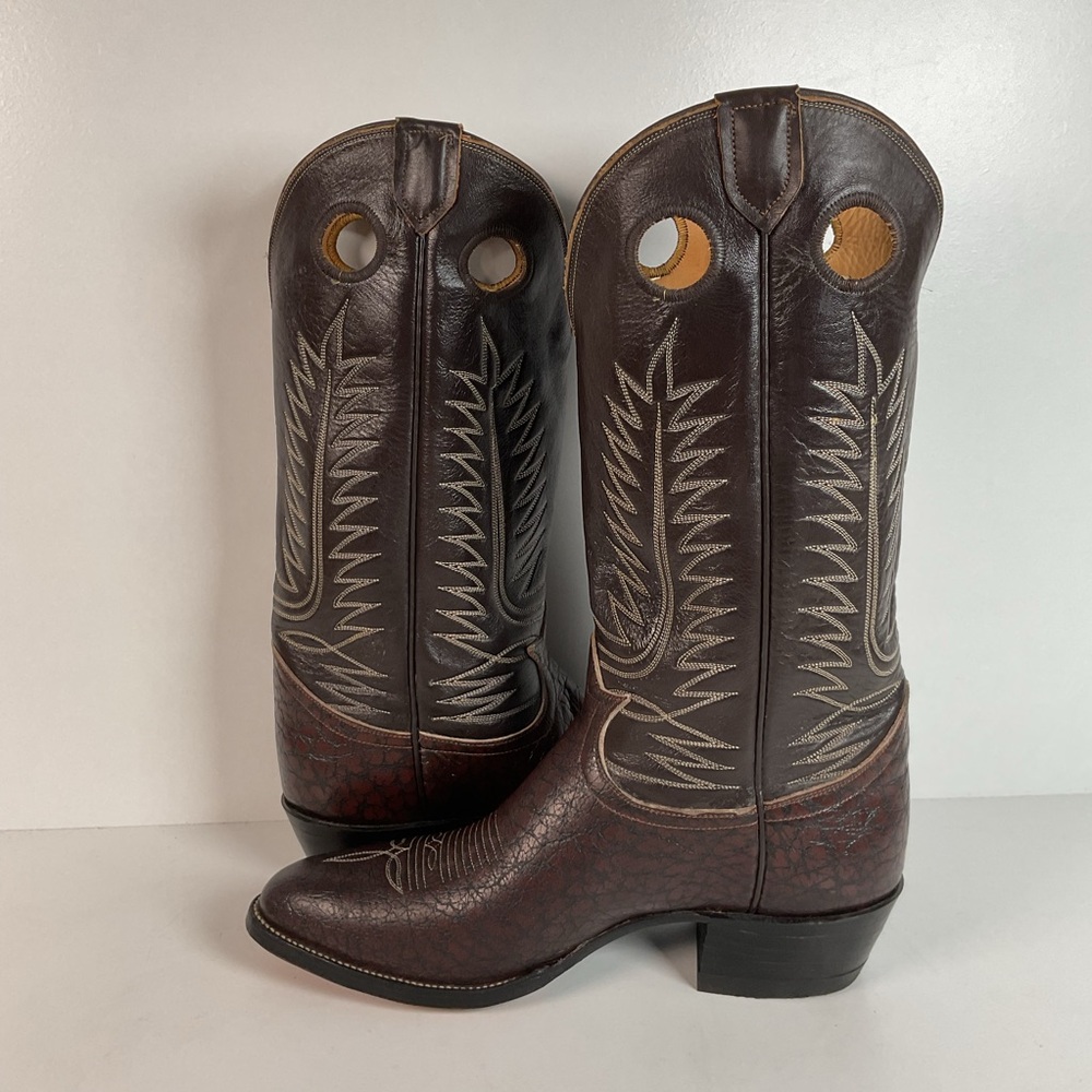 Vintage Tony Lama Caribou Buckaroo Boots | Exotic | Gold Label | Cowboy | 11 E - Picture 15 of 16